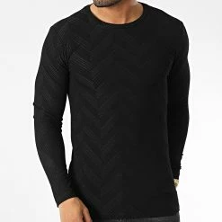 Acheter 🎉 Tee 👚 Shirt Manches Longues D7374 Noir de Frilivin ❤️ -Promos Frilivin Magasin frilivin 344577 D7374 BLACK 20221020T141548 03
