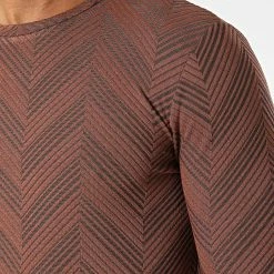 Meilleure vente ⭐ Tee 👚 Shirt Manches Longues D7374 Marron de Frilivin 🔔 -Promos Frilivin Magasin frilivin 344578 D7374 BROWN 20221020T143445 02