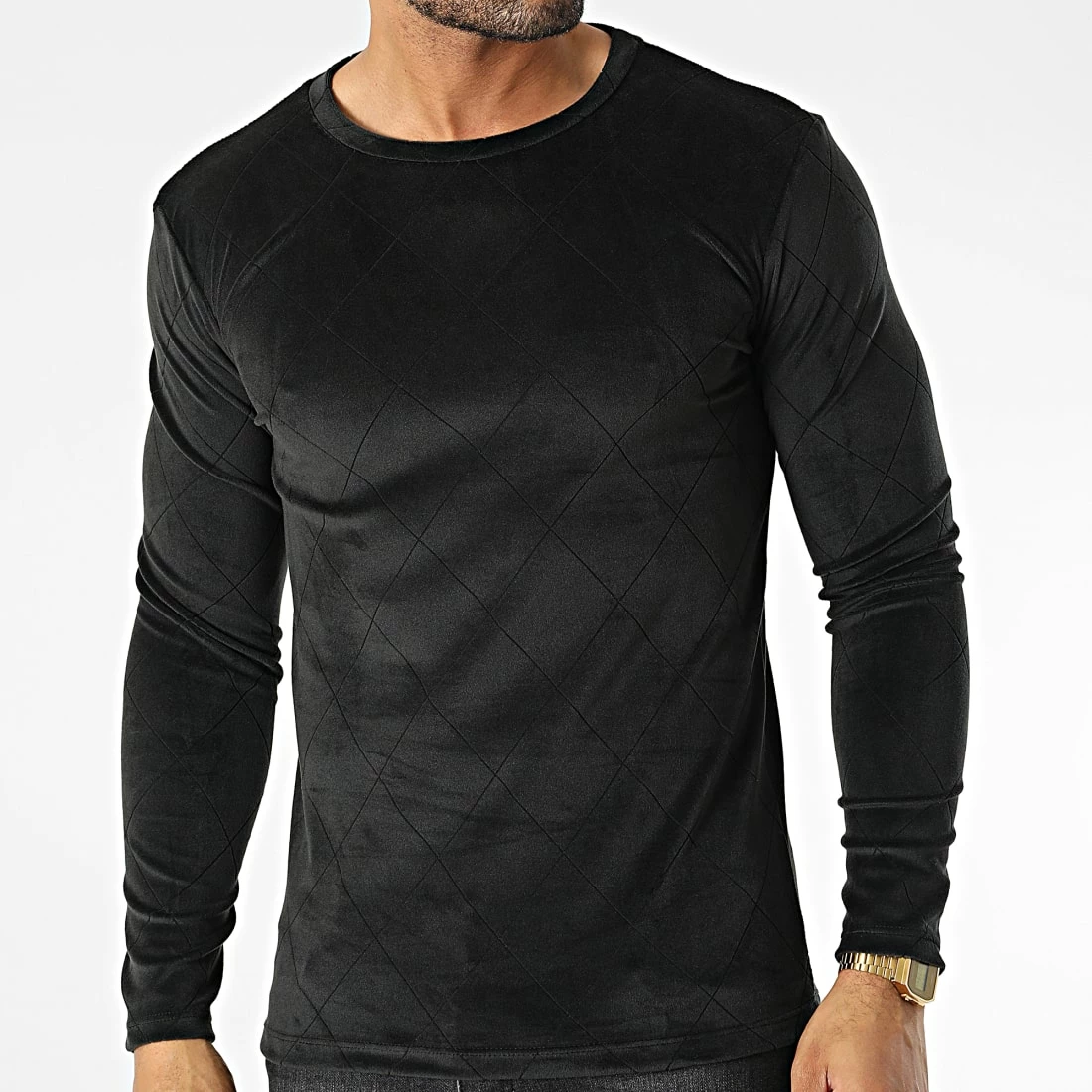 Nouveau 🤩 Tee 👚 Shirt Manches Longues D7536 Noir de Frilivin ⌛ 5 Nouveau 🤩 Tee 👚 Shirt Manches Longues D7536 Noir de Frilivin ⌛ – Image 3