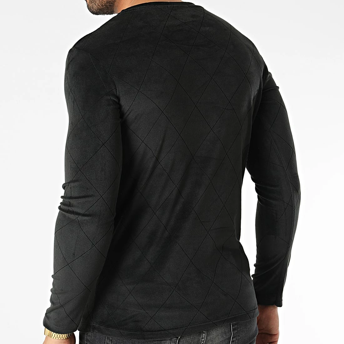 Nouveau 🤩 Tee 👚 Shirt Manches Longues D7536 Noir de Frilivin ⌛ 6 Nouveau 🤩 Tee 👚 Shirt Manches Longues D7536 Noir de Frilivin ⌛ – Image 4