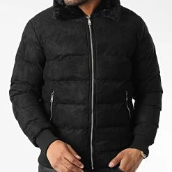 Promo 💯 Veste Zippée Col Fourrure FD8105 Noir de Frilivin 🔥 -Promos Frilivin Magasin frilivin 344582 FD8105 1 20221020T160248 03