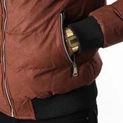 Meilleure affaire ⌛ Veste Zippée Col Fourrure FD8105 Marron de Frilivin ❤️ -Promos Frilivin Magasin frilivin 344583 FD8105 10 20221020T151718 02