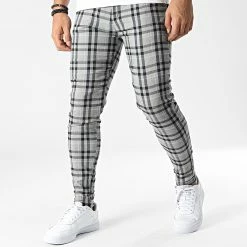 Bon marché 🥰 Pantalon A Carreaux 10155 Gris de Frilivin 🧨