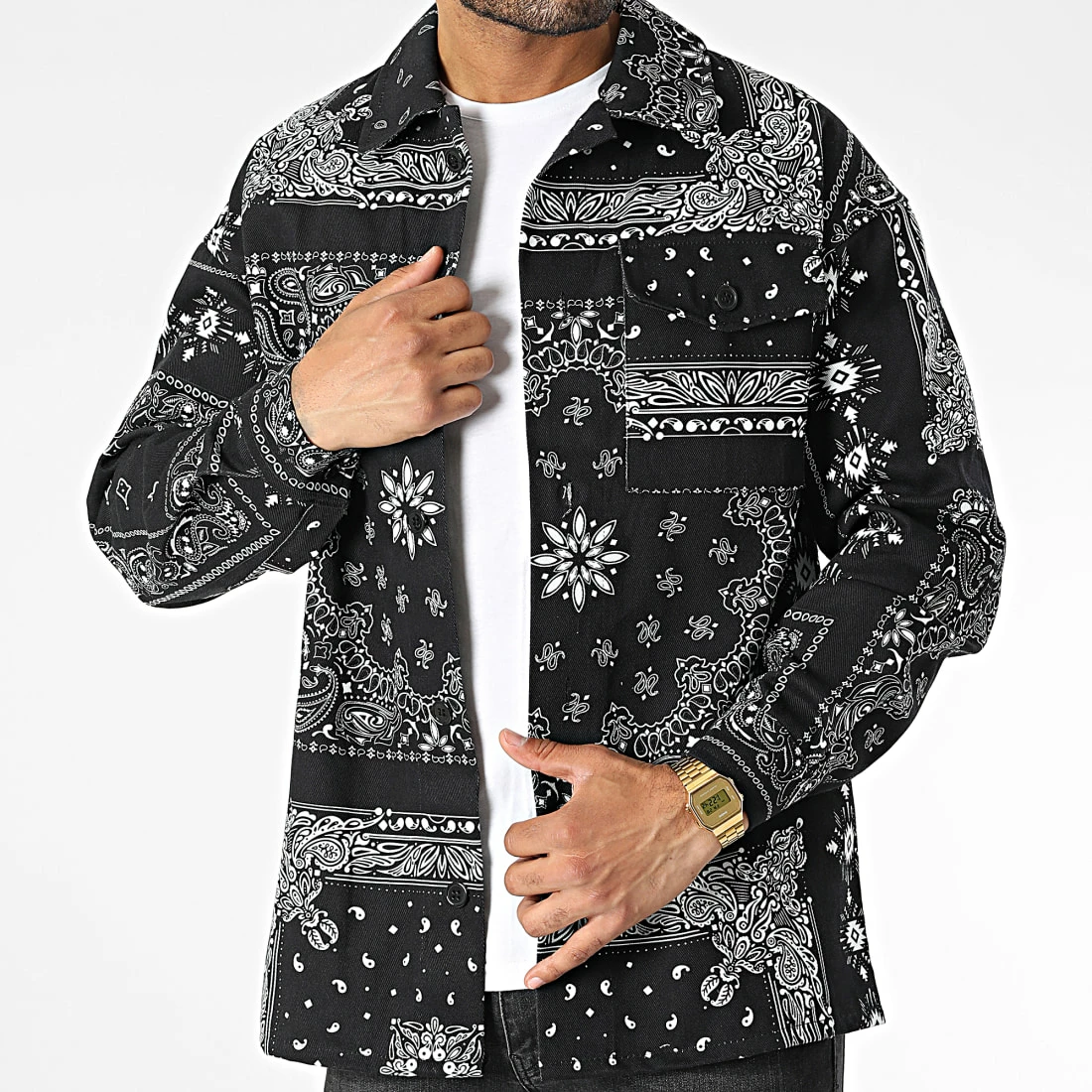 Le moins cher 🥰 Veste Jean Bandana 220053 Noir de Frilivin 😍 3 Le moins cher 🥰 Veste Jean Bandana 220053 Noir de Frilivin 😍