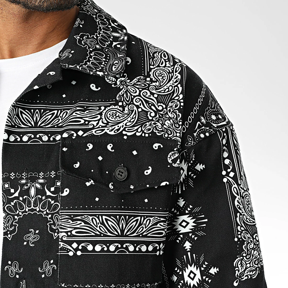 Le moins cher 🥰 Veste Jean Bandana 220053 Noir de Frilivin 😍 4 Le moins cher 🥰 Veste Jean Bandana 220053 Noir de Frilivin 😍 – Image 2