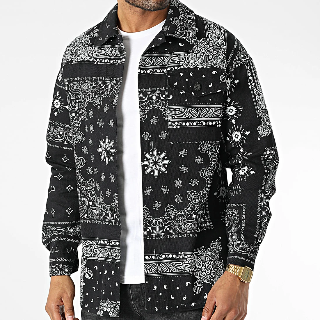 Le moins cher 🥰 Veste Jean Bandana 220053 Noir de Frilivin 😍 5 Le moins cher 🥰 Veste Jean Bandana 220053 Noir de Frilivin 😍 – Image 3