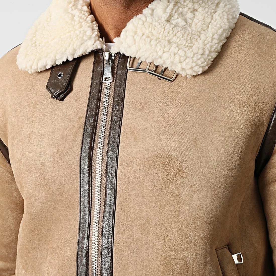 Acheter 🌟 Veste Col Mouton QQ619 Beige de Frilivin ⌛ 4 Acheter 🌟 Veste Col Mouton QQ619 Beige de Frilivin ⌛ – Image 2