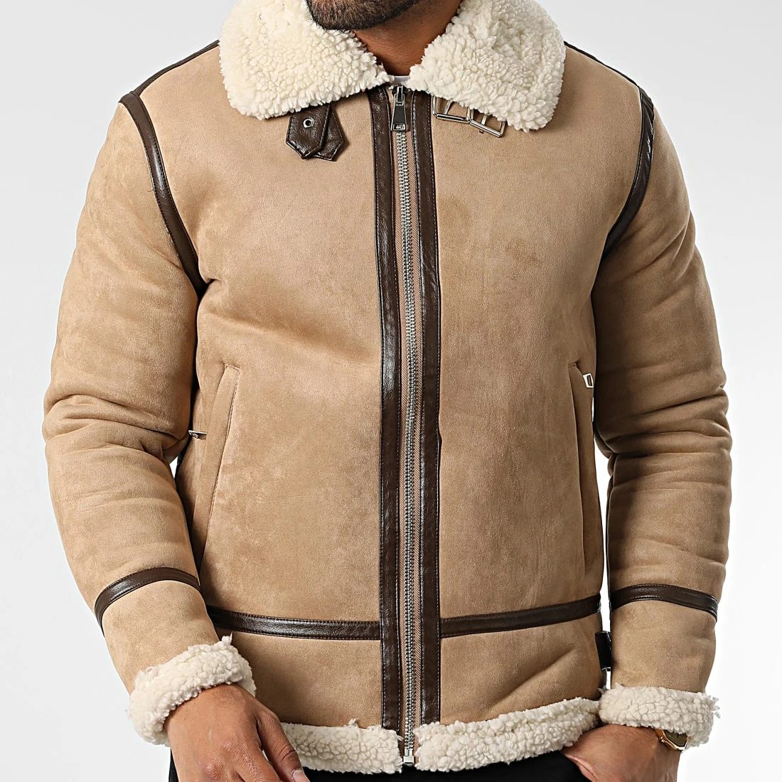 Acheter 🌟 Veste Col Mouton QQ619 Beige de Frilivin ⌛ 5 Acheter 🌟 Veste Col Mouton QQ619 Beige de Frilivin ⌛ – Image 3