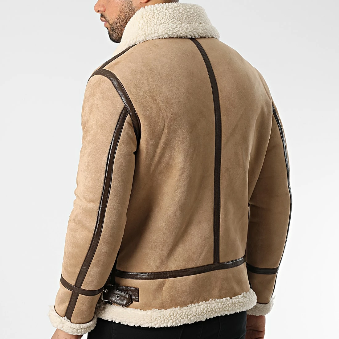 Acheter 🌟 Veste Col Mouton QQ619 Beige de Frilivin ⌛ 6 Acheter 🌟 Veste Col Mouton QQ619 Beige de Frilivin ⌛ – Image 4