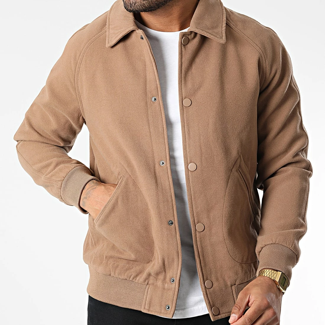 Budget 🔥 Veste QQ160T23 Marron de Frilivin 🤩 5 Budget 🔥 Veste QQ160T23 Marron de Frilivin 🤩 – Image 3