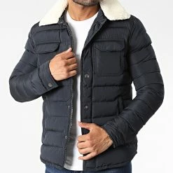 Top 10 ✨ Doudoune Col Mouton AB6680 Bleu Marine de Frilivin 👏