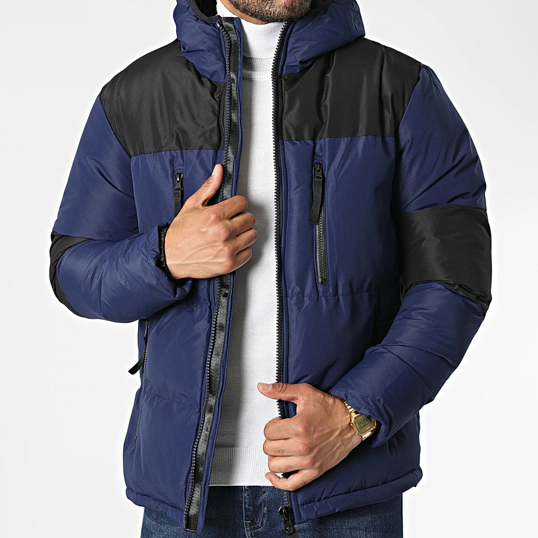 Le moins cher 🛒 Doudoune Capuche FD8153 Bleu Marine de Frilivin 🎉 3 Le moins cher 🛒 Doudoune Capuche FD8153 Bleu Marine de Frilivin 🎉