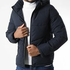 Acheter 😀 Doudoune Capuche L850 Bleu Marine de Frilivin ⌛