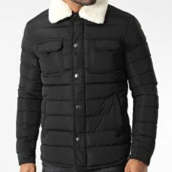 Vente flash 🤩 Doudoune Col Mouton AB6680 Noir de Frilivin ✔️ -Promos Frilivin Magasin frilivin 344694 AB6680 1 20221020T160305 03