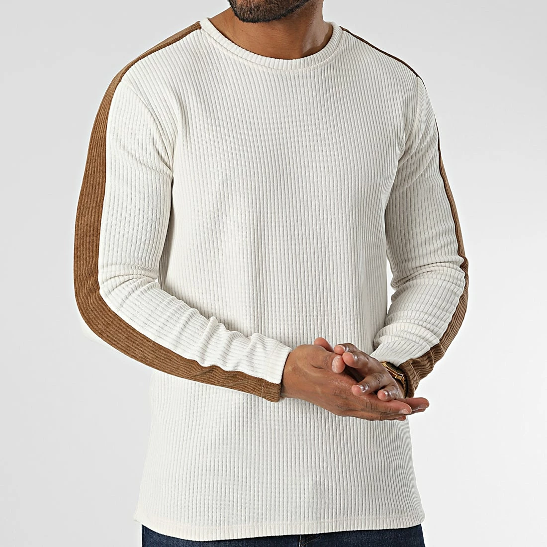 Meilleure affaire ✨ Tee 👕 Shirt Manches Longues D7534 Blanc Camel de Frilivin 😍 3 Meilleure affaire ✨ Tee 👕 Shirt Manches Longues D7534 Blanc Camel de Frilivin 😍