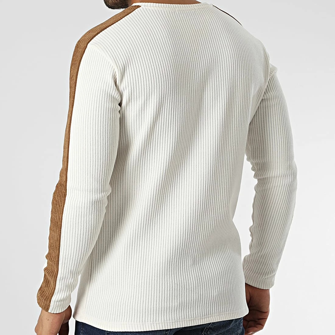 Meilleure affaire ✨ Tee 👕 Shirt Manches Longues D7534 Blanc Camel de Frilivin 😍 6 Meilleure affaire ✨ Tee 👕 Shirt Manches Longues D7534 Blanc Camel de Frilivin 😍 – Image 4