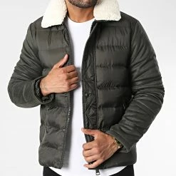 Meilleur prix 👍 Doudoune Col Mouton AB6655 Gris Anthracite de Frilivin 👏