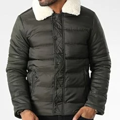 Meilleur prix 👍 Doudoune Col Mouton AB6655 Gris Anthracite de Frilivin 👏 -Promos Frilivin Magasin frilivin 344724 AB6655 2 20221024T160612 03