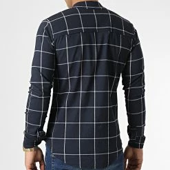 Grosses soldes 😍 Chemise Manches Longues Col Mao 4226 Bleu Marine de Frilivin ✔️ -Promos Frilivin Magasin frilivin 344743 4226 20221028T114341 04