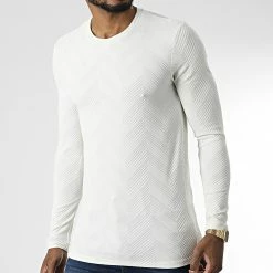 Nouveau 🌟 Tee 👕 Shirt Manches Longues D7374 Blanc de Frilivin 👏 -Promos Frilivin Magasin frilivin 344749 D7374 WHITE 20221031T141141 03