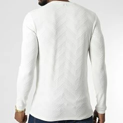 Nouveau 🌟 Tee 👕 Shirt Manches Longues D7374 Blanc de Frilivin 👏 -Promos Frilivin Magasin frilivin 344749 D7374 WHITE 20221031T141142 04