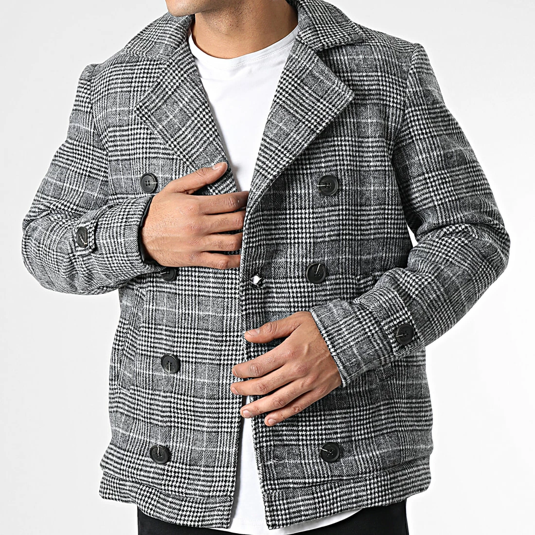 Nouveau 🎁 Veste Blazer X16200 Noir Gris de Frilivin 🔥 3 Nouveau 🎁 Veste Blazer X16200 Noir Gris de Frilivin 🔥