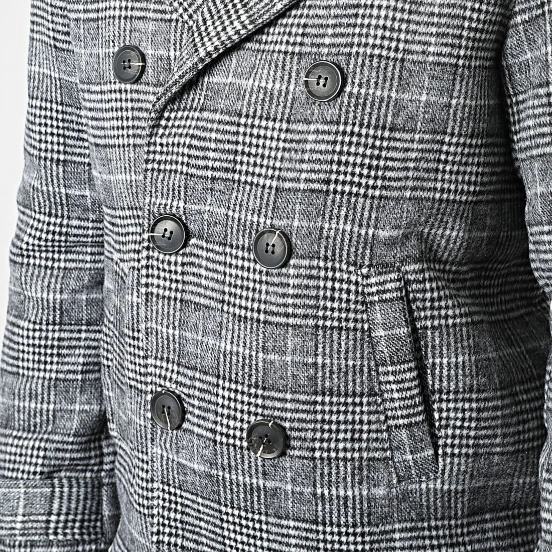 Nouveau 🎁 Veste Blazer X16200 Noir Gris de Frilivin 🔥 4 Nouveau 🎁 Veste Blazer X16200 Noir Gris de Frilivin 🔥 – Image 2