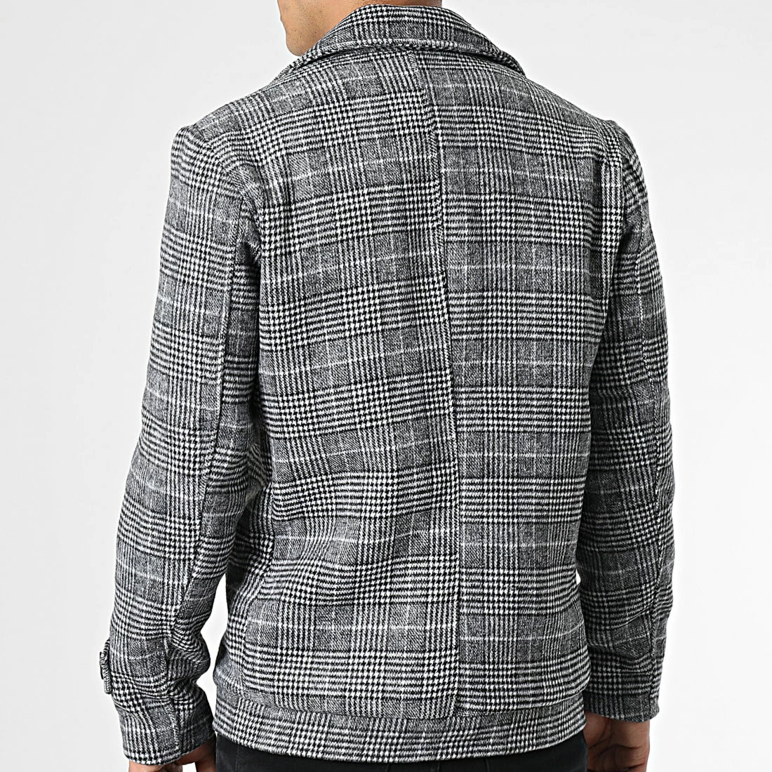 Nouveau 🎁 Veste Blazer X16200 Noir Gris de Frilivin 🔥 6 Nouveau 🎁 Veste Blazer X16200 Noir Gris de Frilivin 🔥 – Image 4