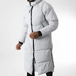 Nouveau 🌟 Doudoune Capuche Longue FD8156 Gris de Frilivin ⭐