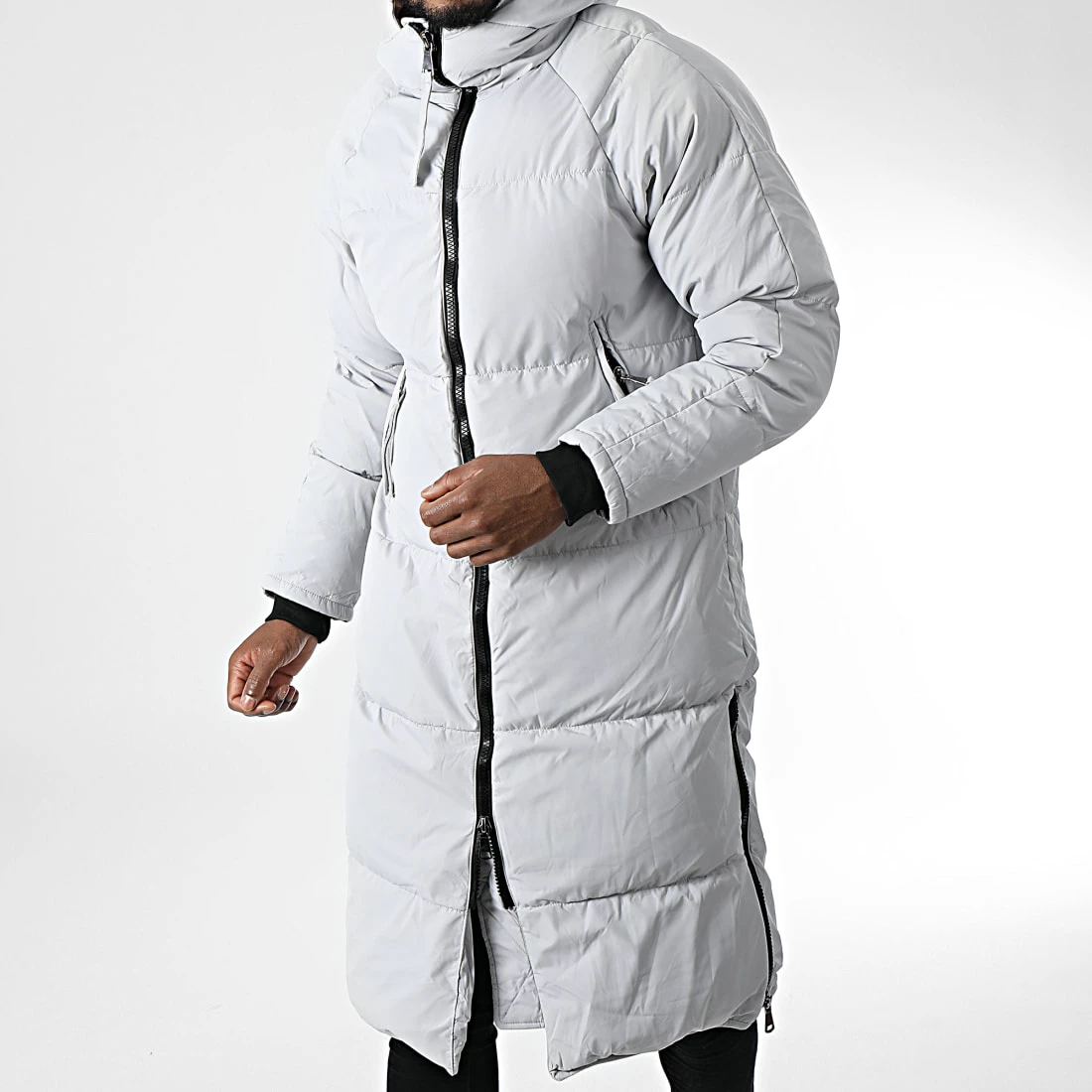 Nouveau 🌟 Doudoune Capuche Longue FD8156 Gris de Frilivin ⭐ 3 Nouveau 🌟 Doudoune Capuche Longue FD8156 Gris de Frilivin ⭐