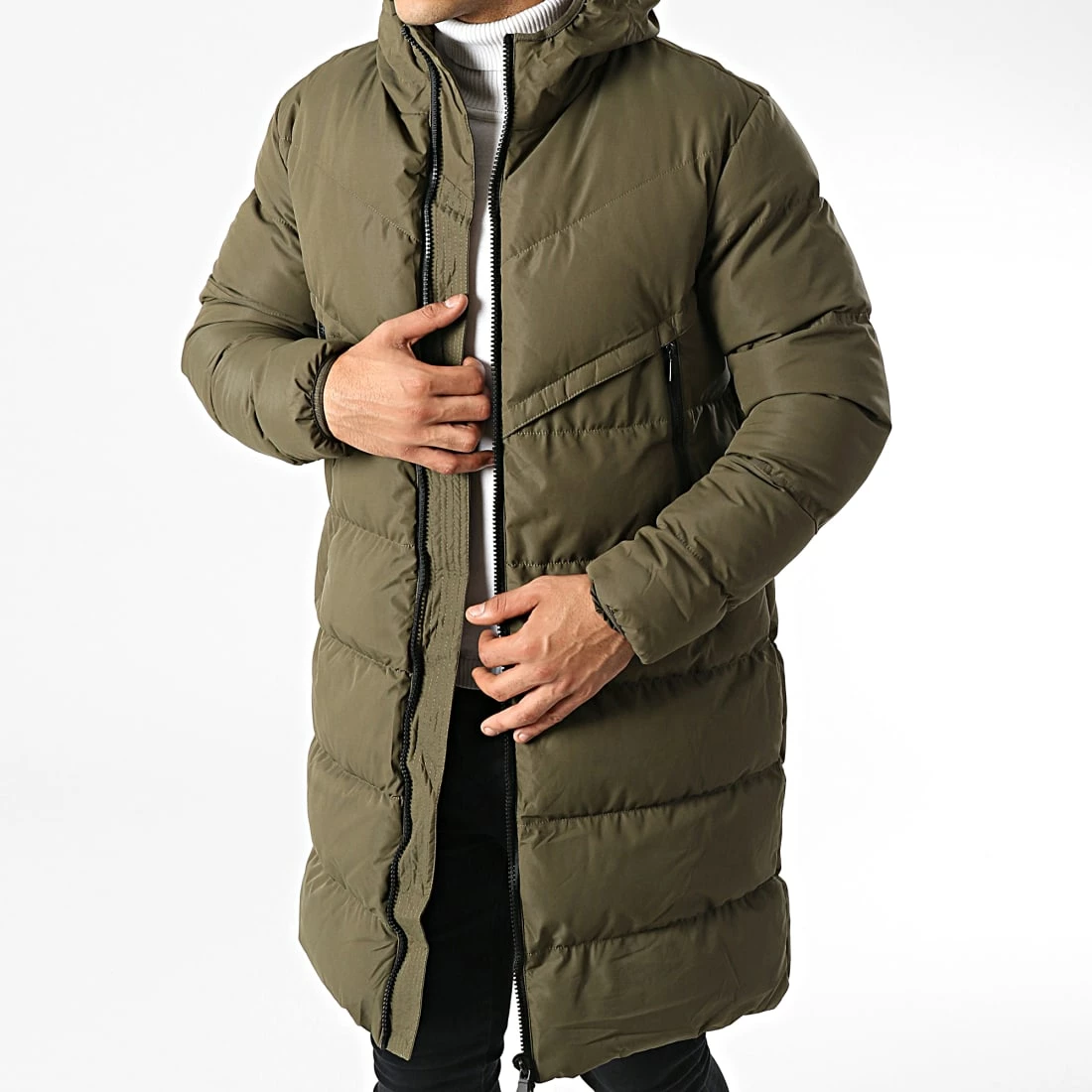 Grosses soldes ⭐ Doudoune Capuche Longue FD8161 Vert Kaki de Frilivin 🧨 3 Grosses soldes ⭐ Doudoune Capuche Longue FD8161 Vert Kaki de Frilivin 🧨