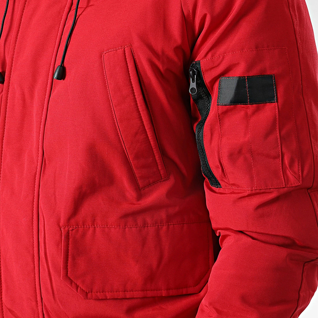 Meilleur prix 🔥 Veste Bomber Capuche Fourrure FD876 Rouge de Frilivin ✔️ 4 Meilleur prix 🔥 Veste Bomber Capuche Fourrure FD876 Rouge de Frilivin ✔️ – Image 2