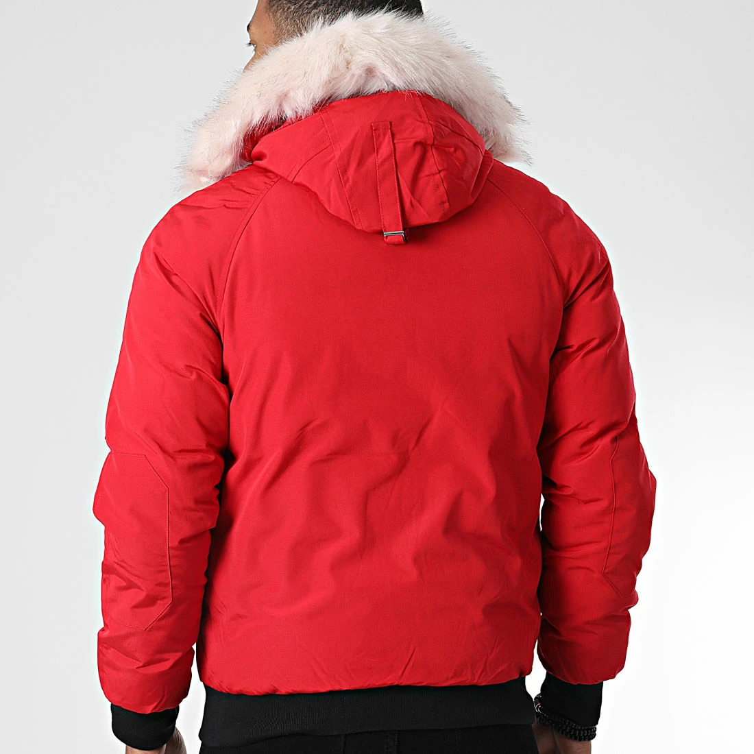Meilleur prix 🔥 Veste Bomber Capuche Fourrure FD876 Rouge de Frilivin ✔️ 6 Meilleur prix 🔥 Veste Bomber Capuche Fourrure FD876 Rouge de Frilivin ✔️ – Image 4