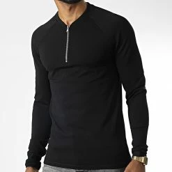 Sortie 💯 Tee 👕 Shirt Manches Longues Col Zippé 5815 Noir de Frilivin 👍 -Promos Frilivin Magasin frilivin 344813 5815 BLACK 20221031T140602 03