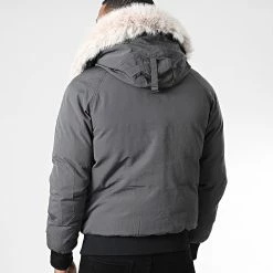 Sortie 🥰 Veste Bomber Capuche Fourrure FD876 Gris de Frilivin 🎁 -Promos Frilivin Magasin frilivin 344816 FD876 4 20221025T153314 04