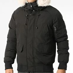 Sortie 💯 Parka Fourrure FD876 Noir de Frilivin 🔥 -Promos Frilivin Magasin frilivin 344817 FD876 1 20221024T145311 03