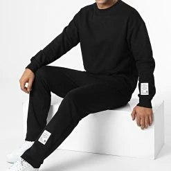 Remise 🤩 Ensemble De Survetement BM1688 Noir de Frilivin 👍