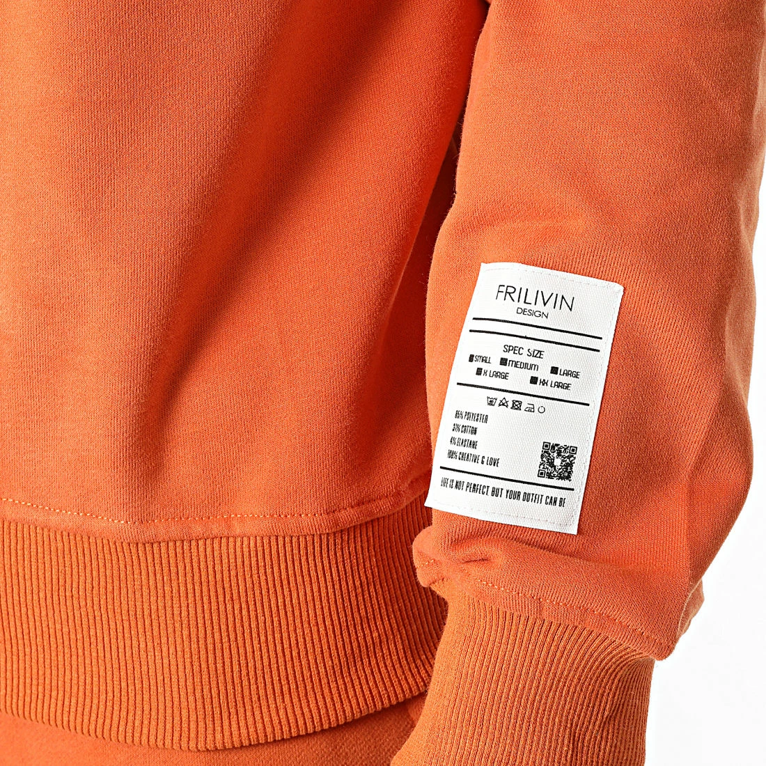 Nouveau ✔️ Ensemble De Survetement BM1688 Orange de Frilivin ✔️ 4 Nouveau ✔️ Ensemble De Survetement BM1688 Orange de Frilivin ✔️ – Image 2
