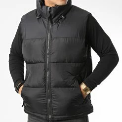 Nouveau 😍 Doudoune Sans Manches Capuche JK2105 Noir de Frilivin ✔️ -Promos Frilivin Magasin frilivin 344902 JK2105 BLACK 20221024T145636 03