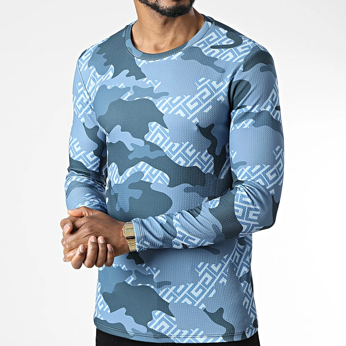 Sortie ✨ Tee 👕 Shirt Manches Longues D7538 Bleu de Frilivin 🥰 5 Sortie ✨ Tee 👕 Shirt Manches Longues D7538 Bleu de Frilivin 🥰 – Image 3