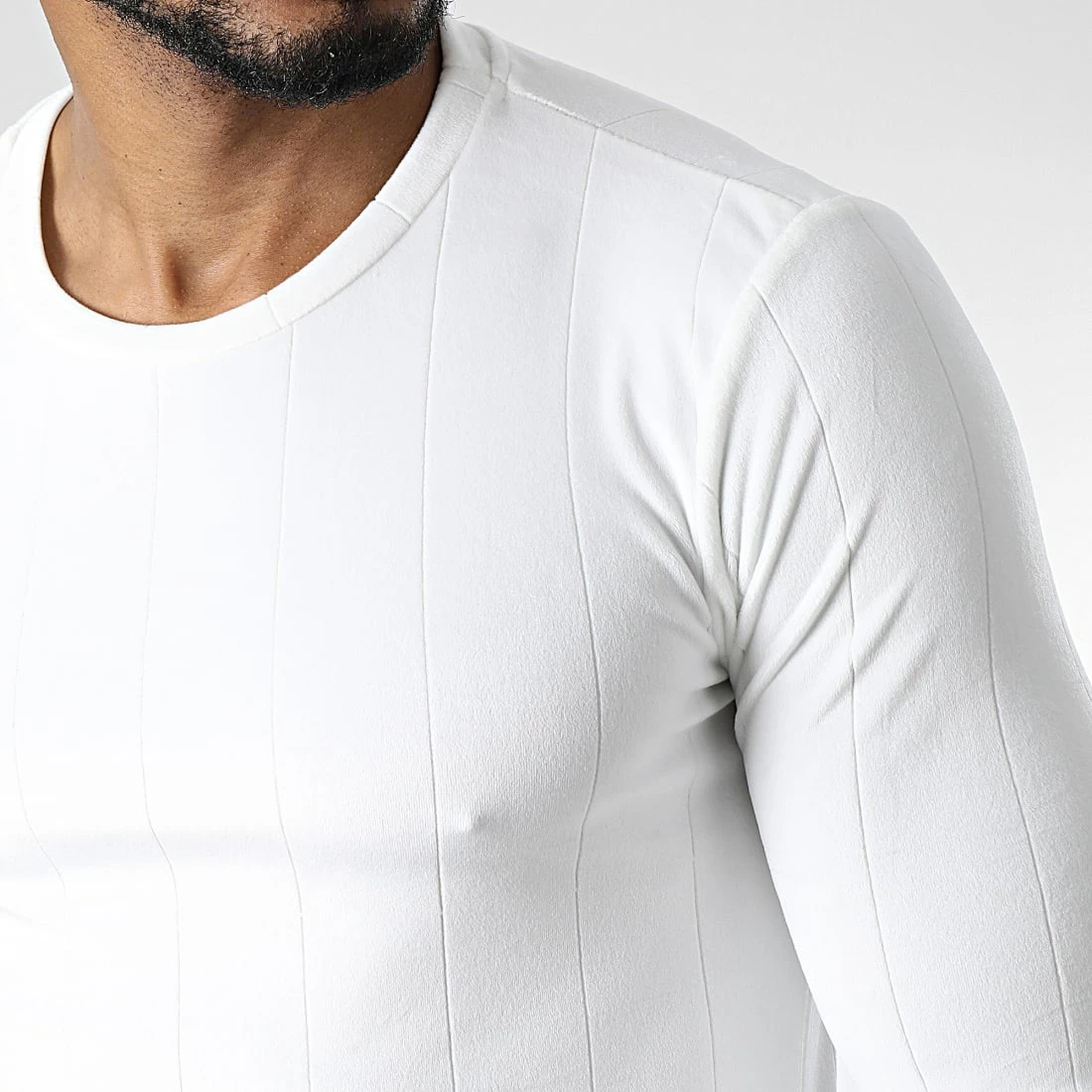 Remise ✨ Tee 👕 Shirt Manches Longues D7537 Blanc de Frilivin 🧨 4 Remise ✨ Tee 👕 Shirt Manches Longues D7537 Blanc de Frilivin 🧨 – Image 2