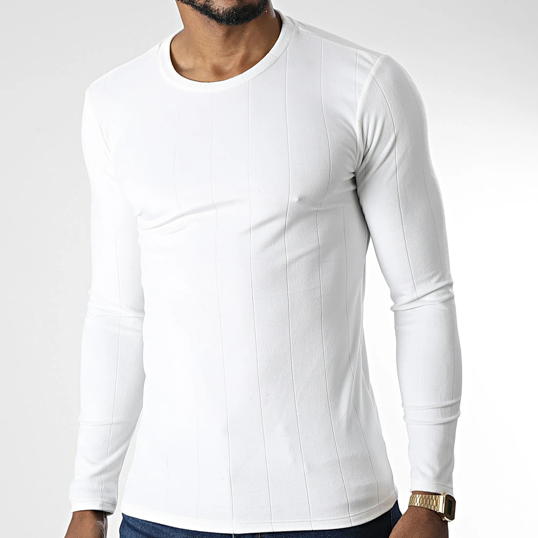 Remise ✨ Tee 👕 Shirt Manches Longues D7537 Blanc de Frilivin 🧨 5 Remise ✨ Tee 👕 Shirt Manches Longues D7537 Blanc de Frilivin 🧨 – Image 3