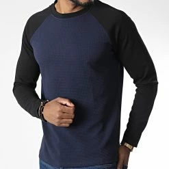 Grosses soldes 🔔 Tee 👚 Shirt Manches Longues 6571 Bleu Marine de Frilivin 🥰