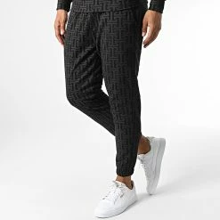 Bon marché 🎁 Ensemble De Survetement D7263 Noir Gris Anthracite de Frilivin 🎁 -Promos Frilivin Magasin frilivin 344955 D7263 BLACK 20221021T154618 04