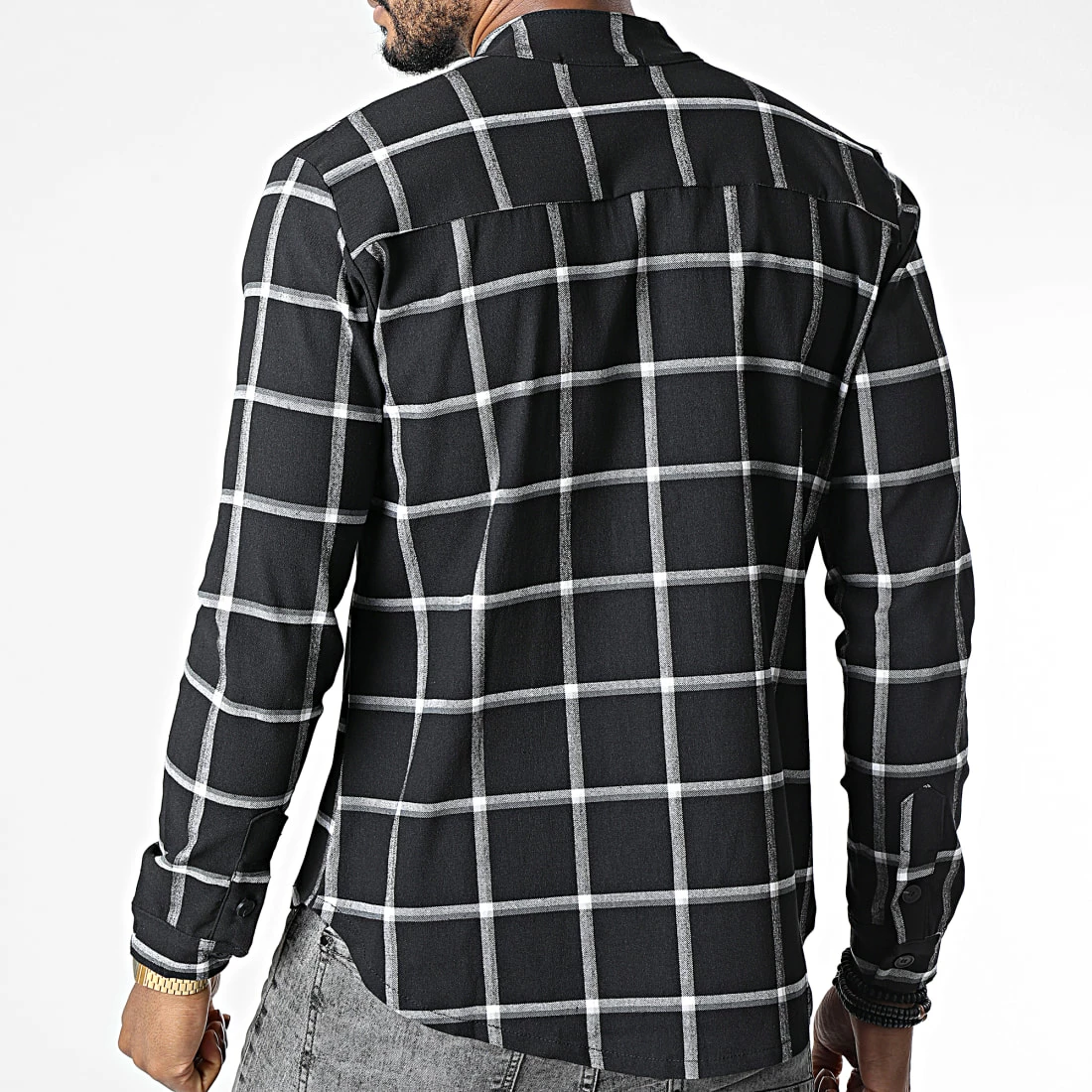 Le moins cher 👍 Chemise Manches Longues 4226 Noir Blanc de Frilivin ✨ 6 Le moins cher 👍 Chemise Manches Longues 4226 Noir Blanc de Frilivin ✨ – Image 4