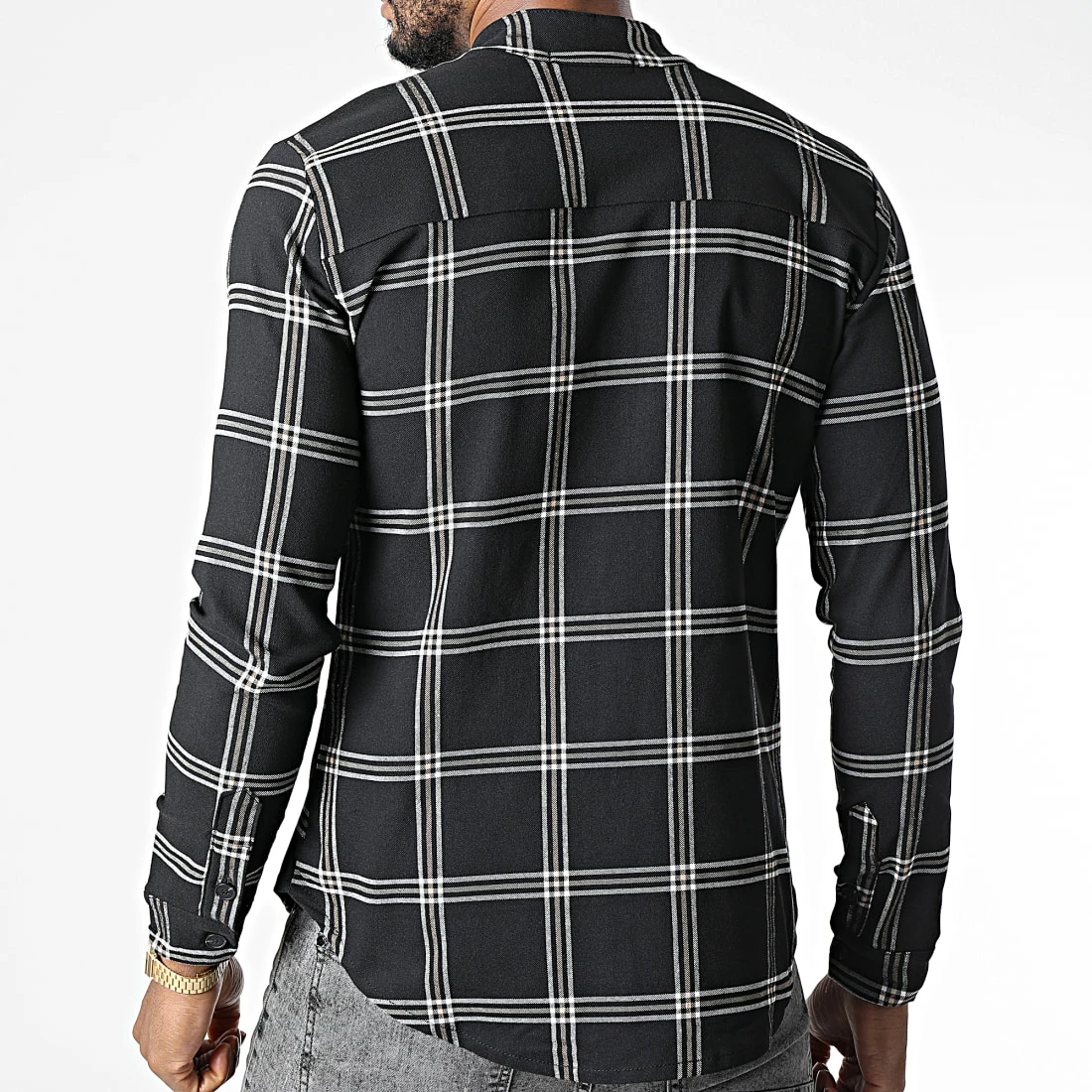 Vente flash 💯 Chemise Manches Longues A Carreaux 4226 Noir Beige de Frilivin 😍 6 Vente flash 💯 Chemise Manches Longues A Carreaux 4226 Noir Beige de Frilivin 😍 – Image 4