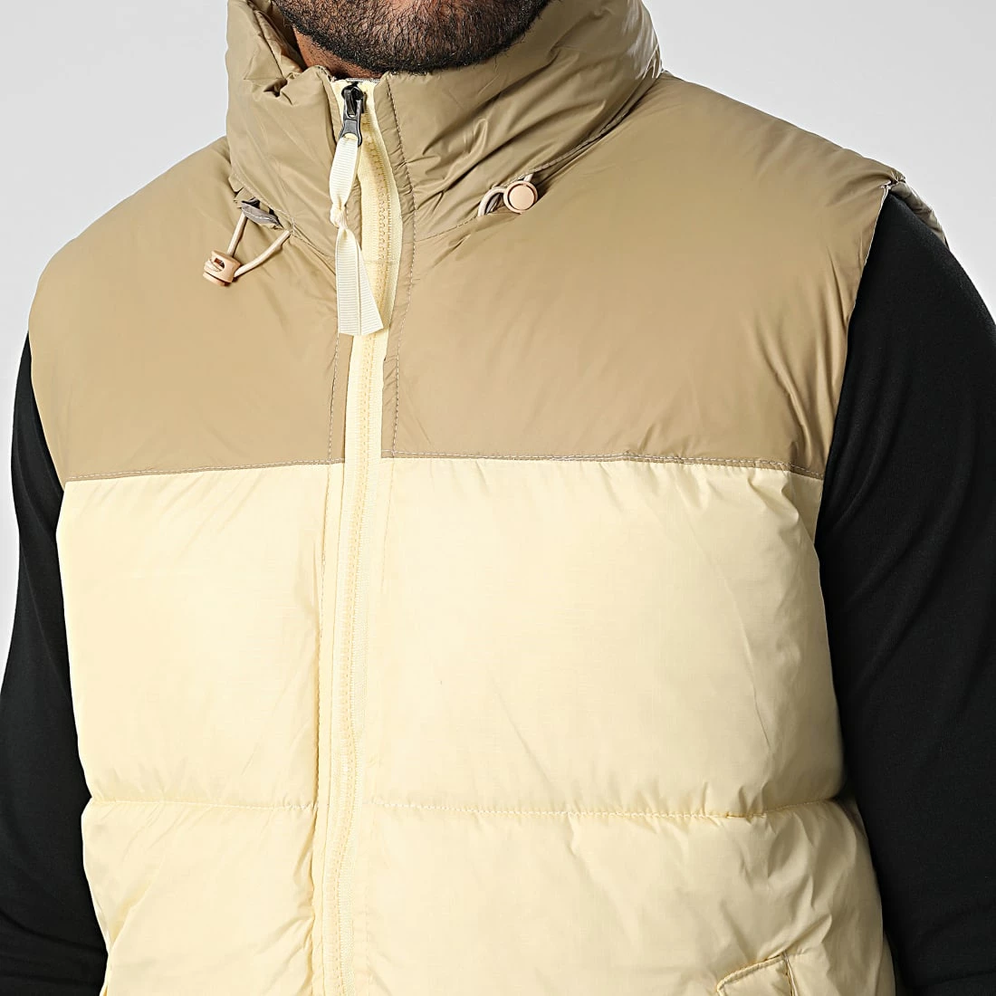 Remise 🔔 Doudoune Sans Manches Capuche JK2105 Beige de Frilivin 🧨 4 Remise 🔔 Doudoune Sans Manches Capuche JK2105 Beige de Frilivin 🧨 – Image 2