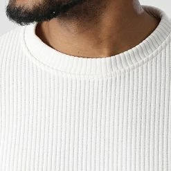 Meilleur prix 😀 Pull D7501 Blanc de Frilivin 😀 -Promos Frilivin Magasin frilivin 344978 D7501 WHITE 20221024T151304 02