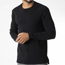 Le moins cher 😍 Pull D7501 Noir de Frilivin 🥰 -Promos Frilivin Magasin frilivin 344979 D7501 BLACK 20221020T155045 03