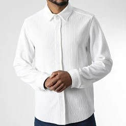 Remise 😉 Chemise Manches Longues 219216 Blanc de Frilivin 😉 -Promos Frilivin Magasin frilivin 344982 219216 BIANCO 20221024T151247 03